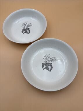 2- Dash of That Serving Bowls Pinecone Pumpkins Thanksgiving Holiday Gather 9"